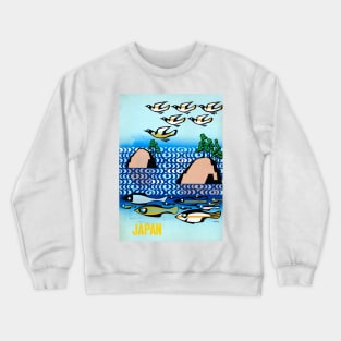 Vintage Travel Poster Japan Crewneck Sweatshirt